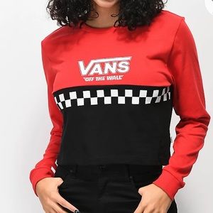 black and white vans shirt womens